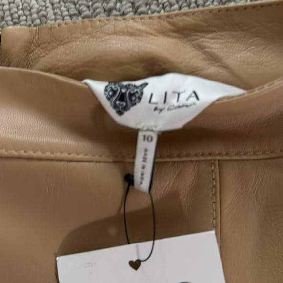 NWT Lita by Ciara Leader leather skirt - Picture 5 of 5